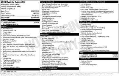 2020 Hyundai Tucson SE