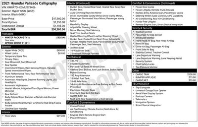 2021 Hyundai Palisade Calligraphy