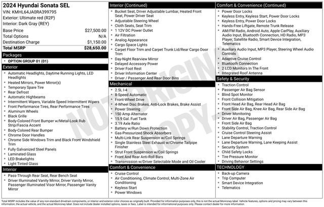 2024 Hyundai Sonata SEL