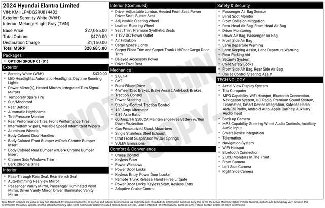2024 Hyundai Elantra Limited