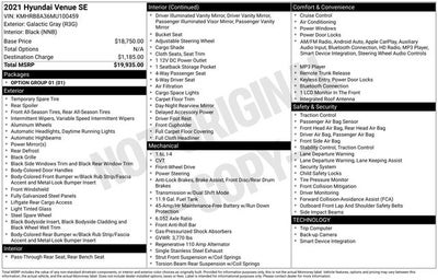 2021 Hyundai Venue SE