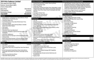 2019 Kia Cadenza Limited