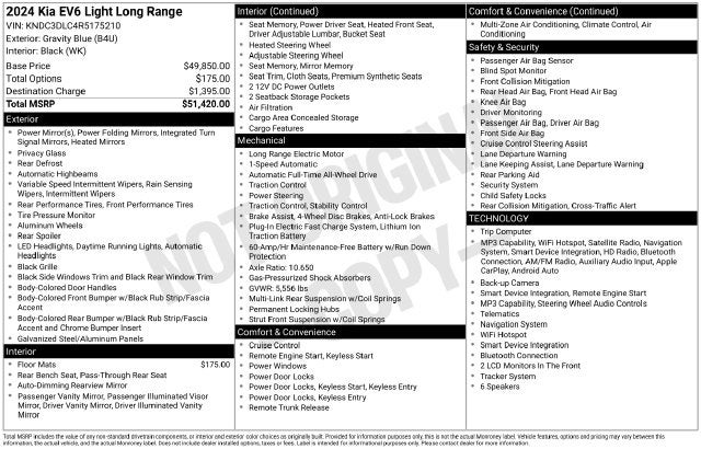 2024 Kia EV6 Light Long Range AWD
