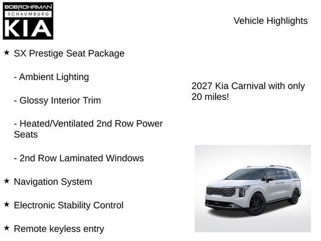 2027 Kia Carnival SX Prestige