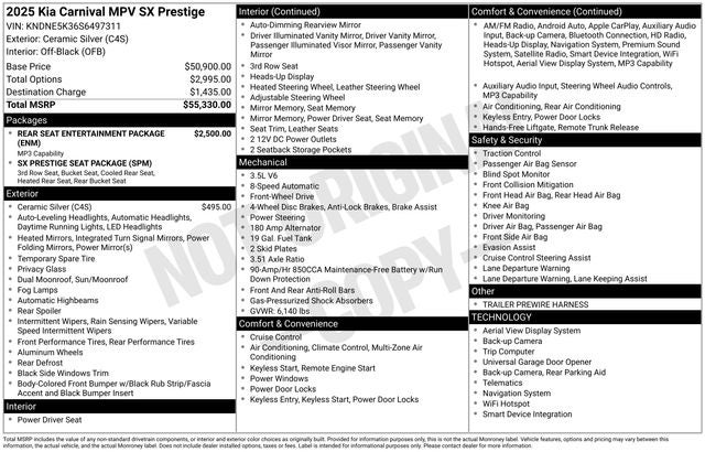 2025 Kia Carnival SX Prestige