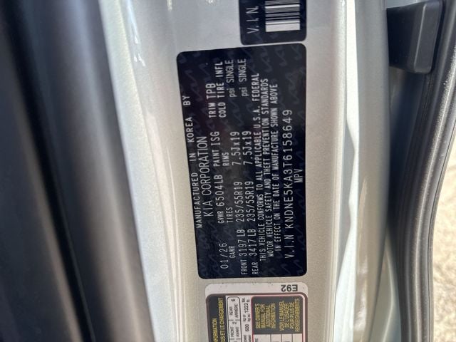 2026 Kia Carnival Hybrid SX