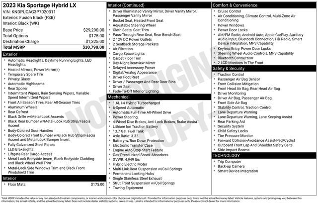 2023 Kia Sportage Hybrid LX