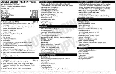 2026 Kia Sportage Hybrid SX-Prestige