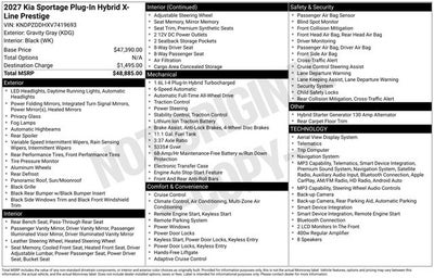 2027 Kia Sportage Plug-In Hybrid X-Line Prestige