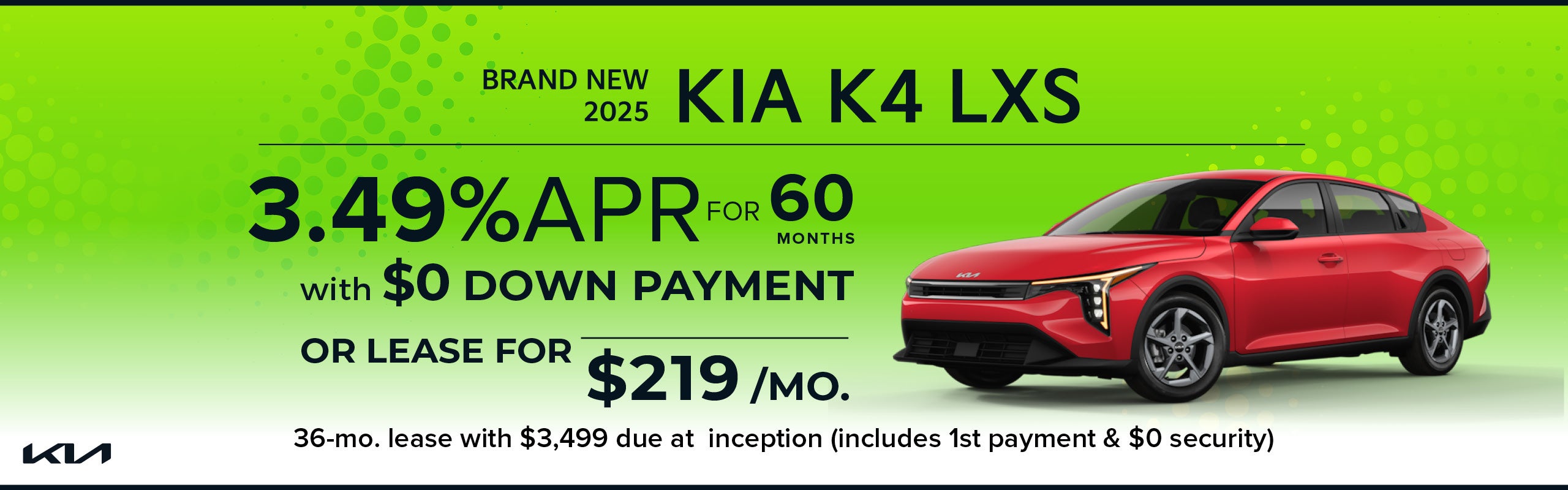 Brand New 2025 Kia K4 LXS