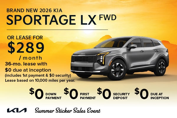 Brand-new 2026 Kia SPORTAGE LX fwd
