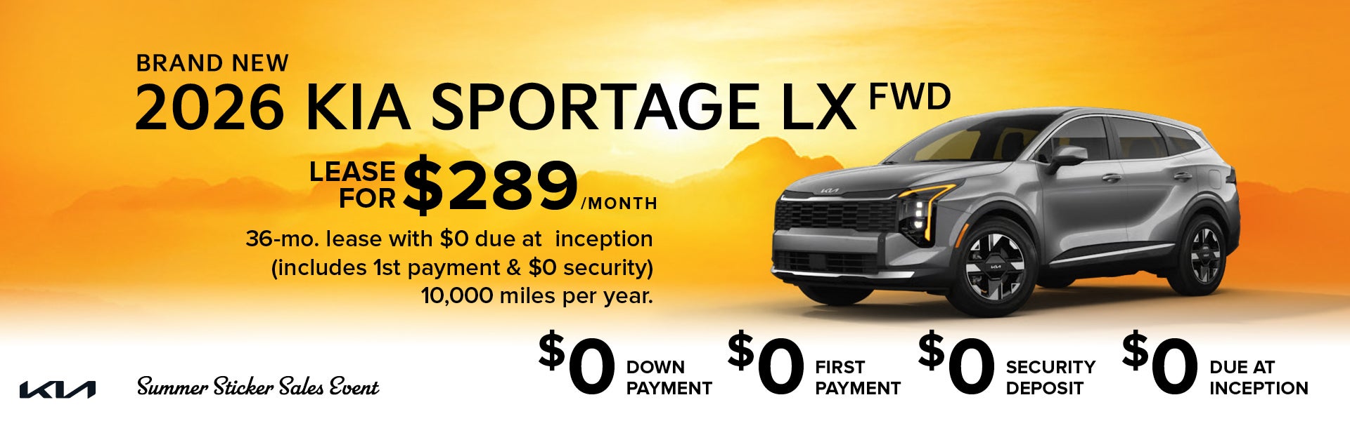 Brand-new 2026 Kia SPORTAGE LX fwd