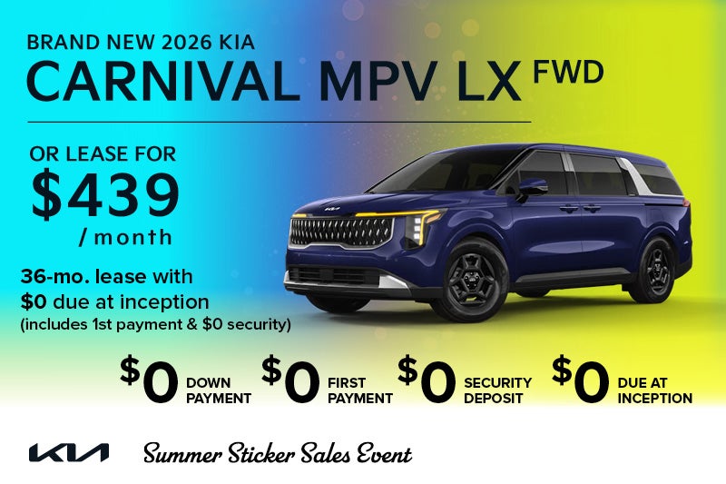 Brand-new 2026 Kia CARNIVAL MPV LX fwd
