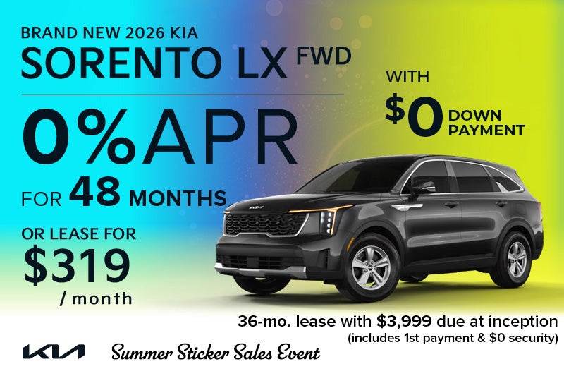Brand New 2026 Kia SORENTO LX fwd
