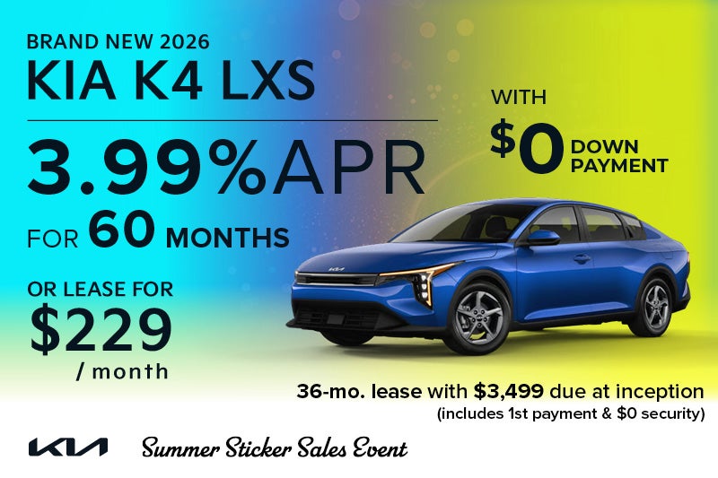 Brand New 2026 Kia K4 LXS
