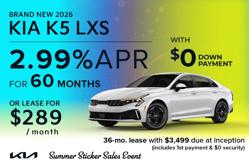 Brand New 2026 Kia K5 LXS