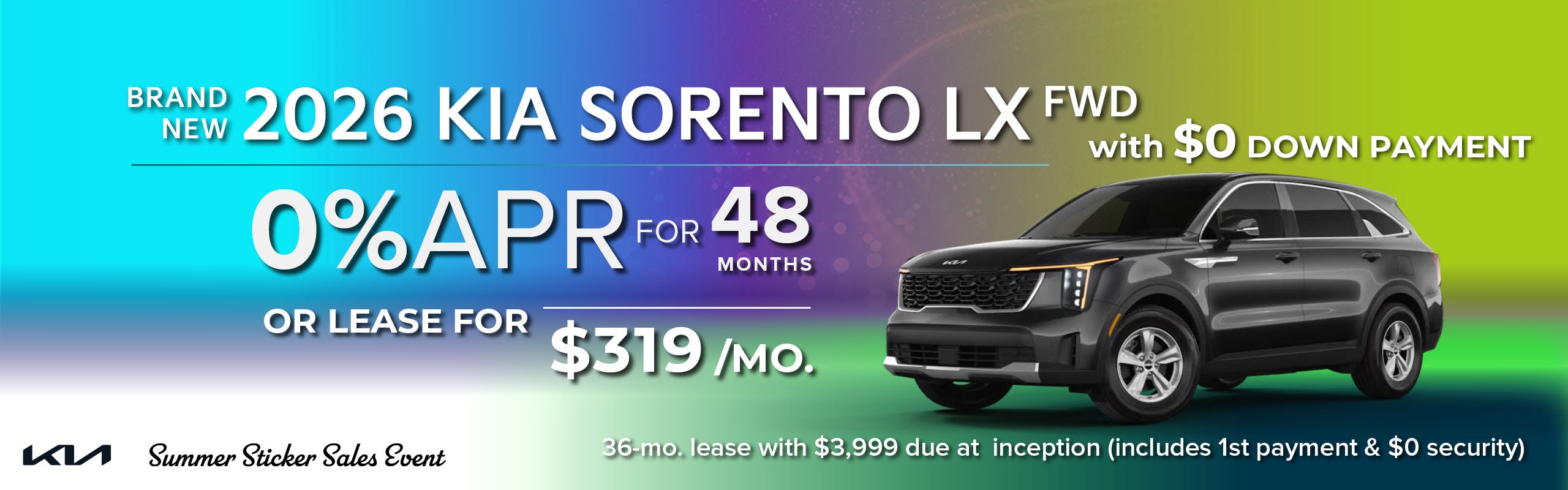 Brand New 2026 Kia SORENTO LX fwd