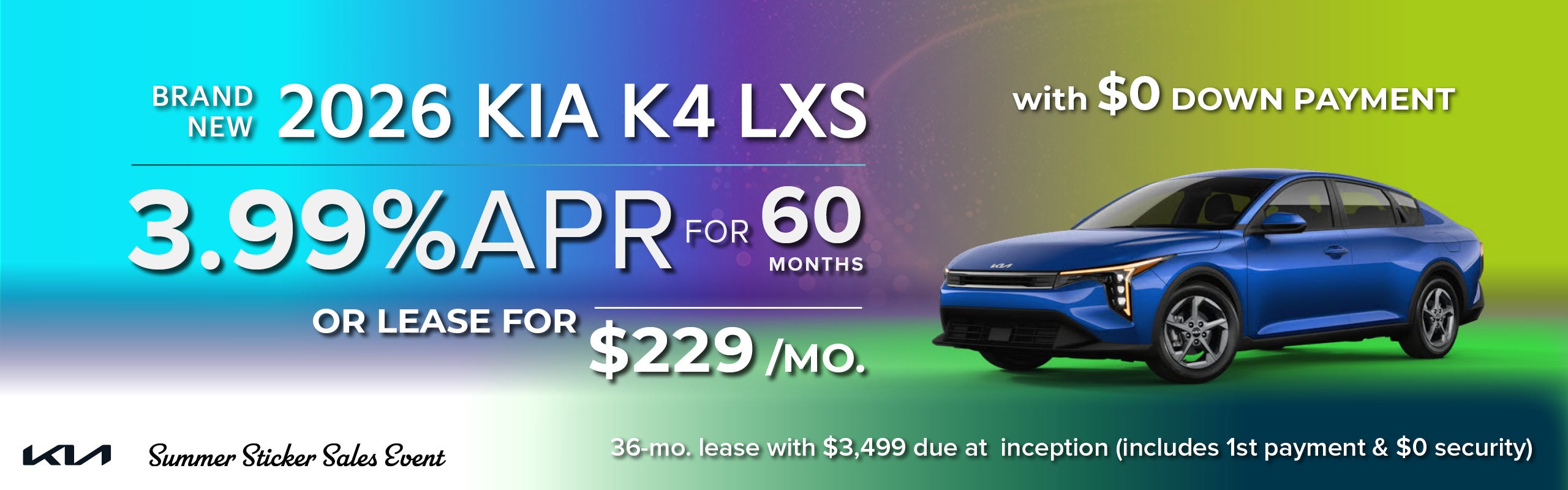 Brand New 2026 Kia K4 LXS