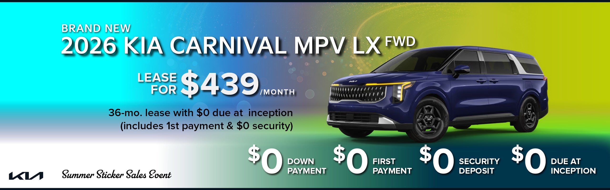 Brand-new 2026 Kia CARNIVAL MPV LX fwd