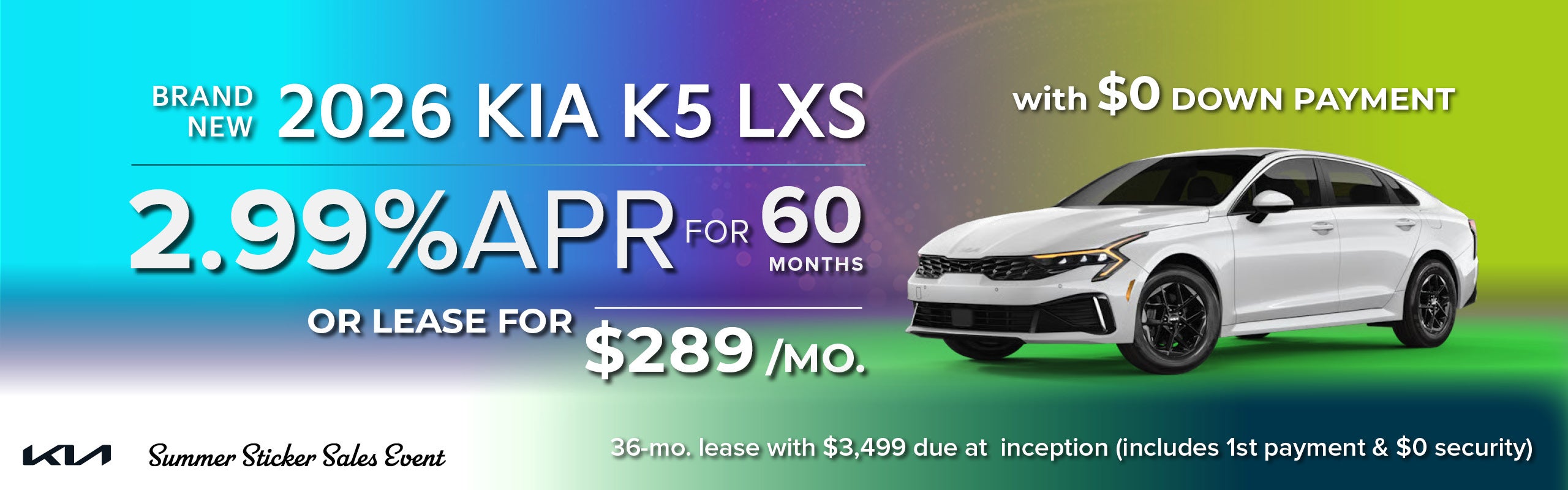 Brand New 2026 Kia K5 LXS