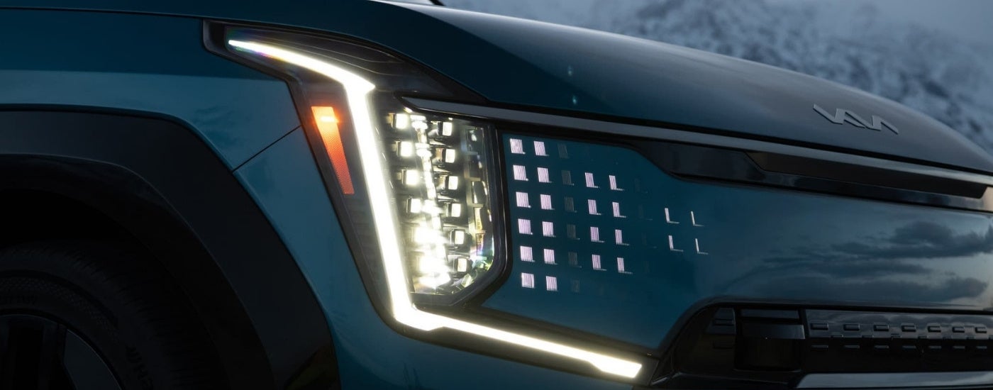 Passenger side headlight on a 2025 Kia EV9