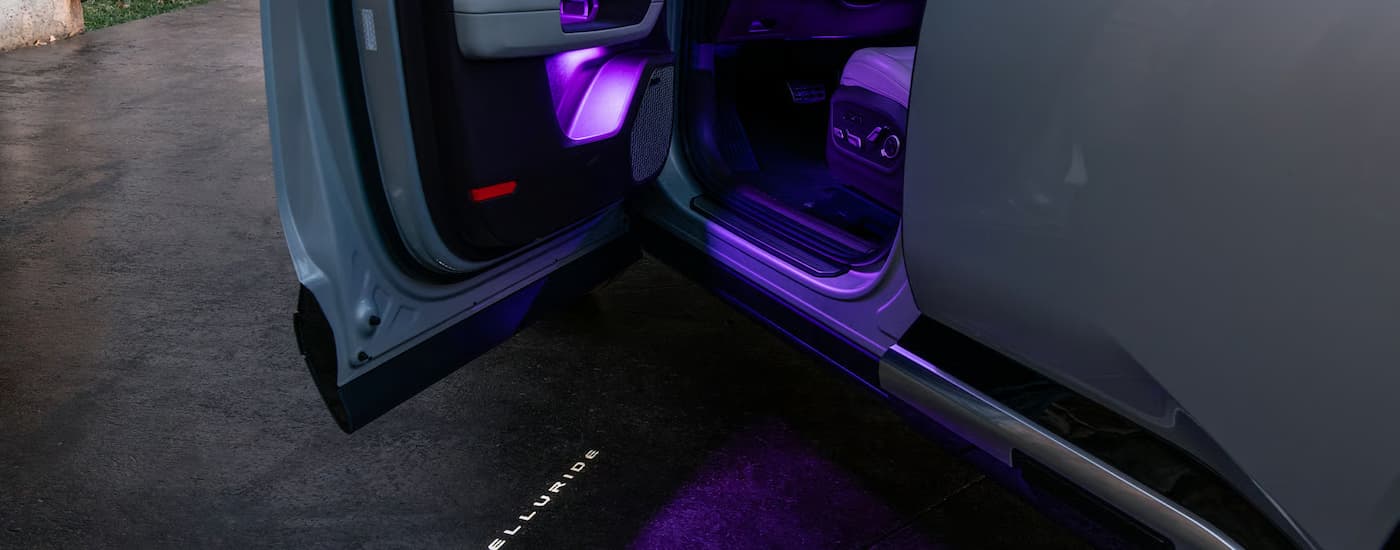 Side door illuminated light in a 2027 Kia Telluride